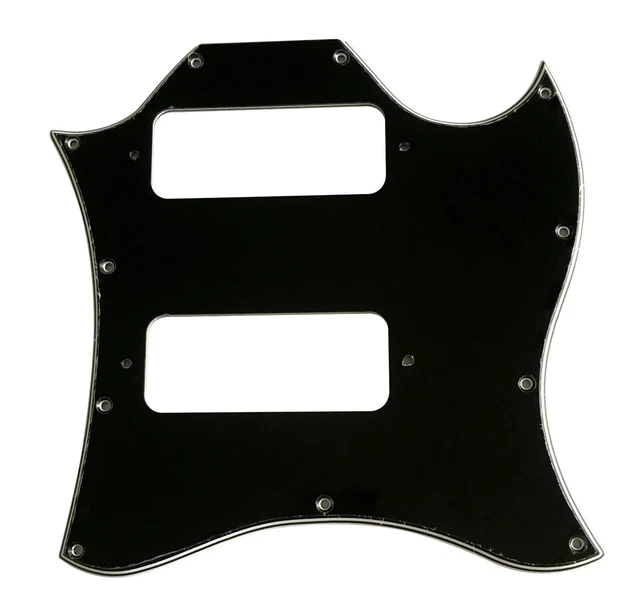 For Gibson SG P90 Without Bridge Holes Drill Style Guitar Pickguard 4 Ply Black
