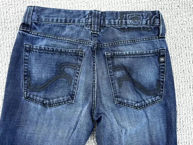 Rock Republic Jeans Mens 30x32 Regular Straight Fit Blue Dark Wash Denim