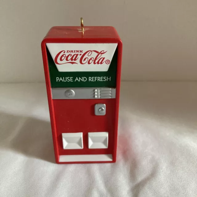 Coca Cola POLAR BEAR Pop Bottle Vending Machine Holiday Christmas Ornament 1997