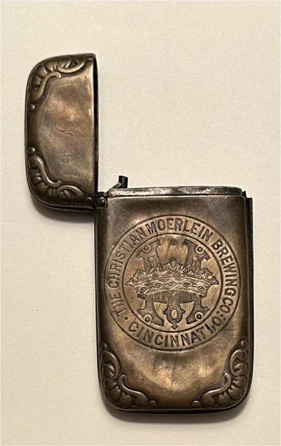 1900s The Christian Moerlein Brewing Co Cincinnati Ohio Vesta Matchsafe