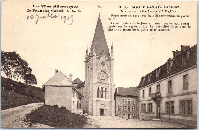 25 MONTBENOIT - nouveau clocher de l'eglise