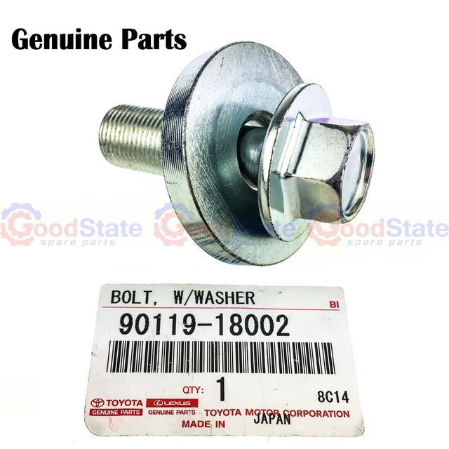 thumbnail image 2 of Genuine Toyota Harmonic Balancer Crankshaft Pulley Bolt 90119-18002 For Supra, SC300, GS300, IS300 2 of 12