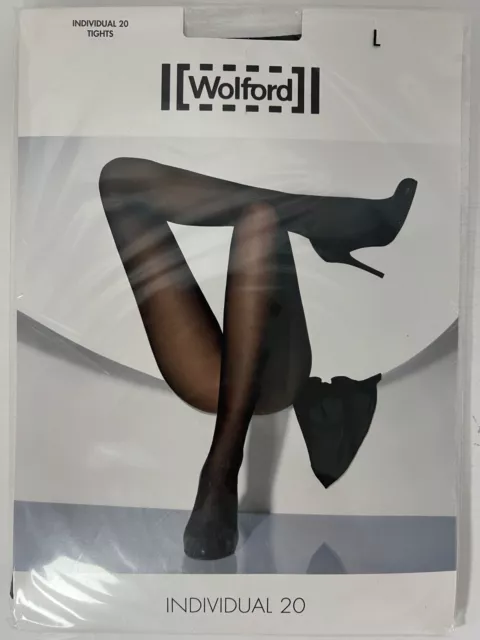 WOLFORD Individual 20 Sheer Tights - Large/Black (NEW) - GREAT PRICE