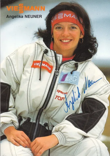 Angelika NEUNER - Österreich, Silber Olympia 1992 Rodeln, Original-Autogramm!