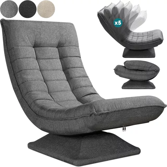 Fauteuil de relaxation rembourré pivotable 360° capacité de charge 150kg siège