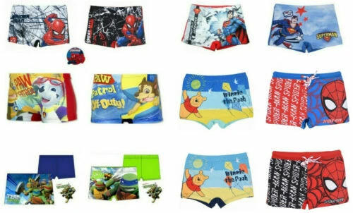 Ragazzi Cartoon Supereroe Paw Patrol Spiderman Tmnt Nuoto Corto Intimo Boxer