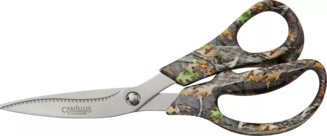 Camillus Titanium Bonded Serrated Hunting & Fishing Game Camo Shears 19055