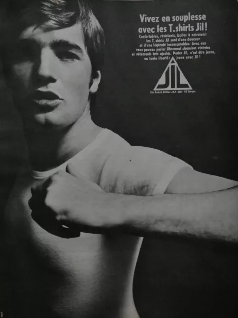 1967 JIL LIVE FLEXIBLE PRESS ADVERTISEMENT WITH T-SHIRTS underwear