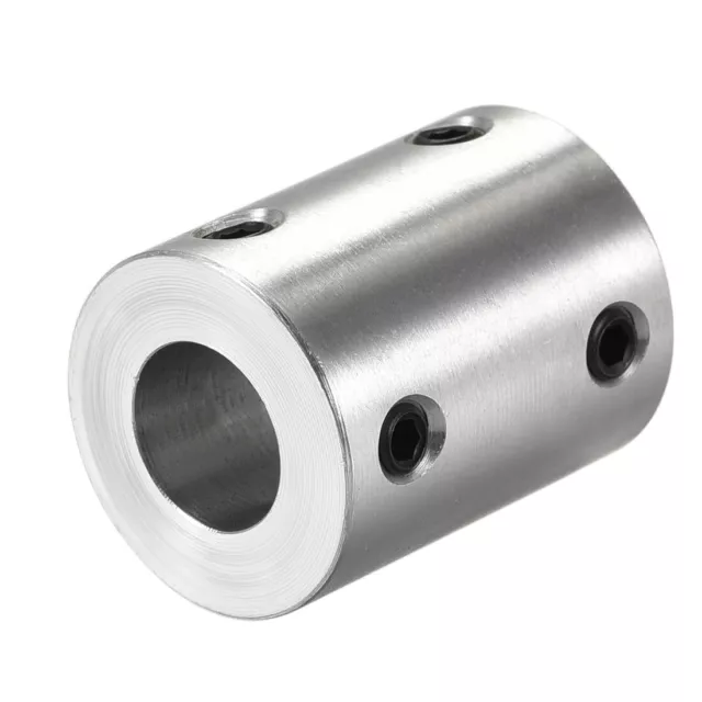 Bore Rigid Coupling 25mm Length 20mm Diameter Aluminum Alloy Coupler Silver