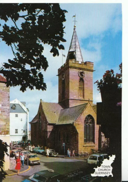 Channel Islands Postcard - Town Church - St Peter Port - Guernsey - Ref TZ2934