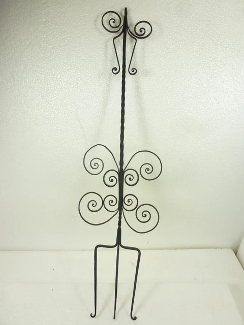 Antique 19th Century Wrought Iron Decorated Roasting Fork