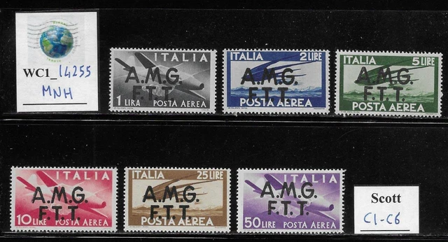 WC1_14255. ITALY: TRIESTE FTT. 1947 DEMOCRATICA air set. Scott C1-C6. MNH