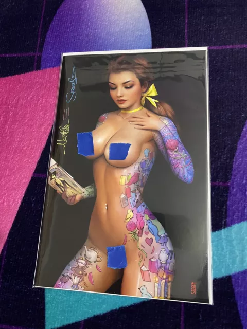 ZIRTY GIRLZ #3 Signed BELLE Ultra Risque Nathan Szerdy TATTOO COSPLAY W/COA NM