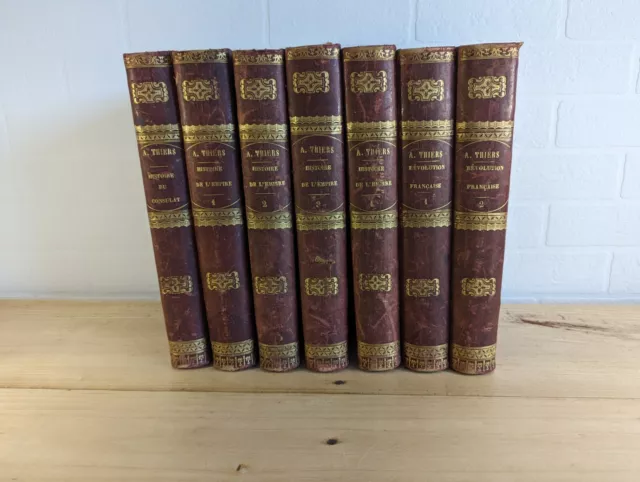 histoire de la révolution du consulat de l'empire adolphe thiers 1865 7 volumes