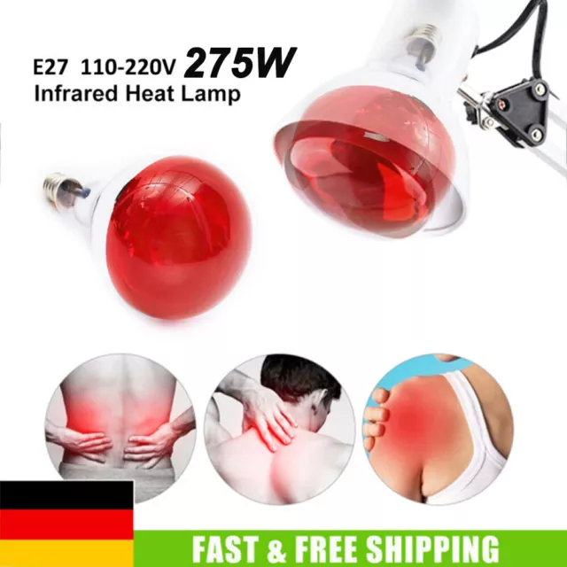 275W Therapie Infrarot Wärmelampe Glühbirne Birne Heizung Heizstrahler Lampe E27
