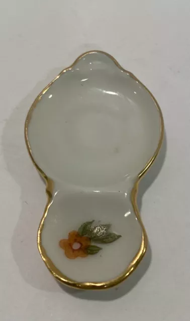 Vtg Limoges China France Small Trinket Tray with Floral Design NICE! 2