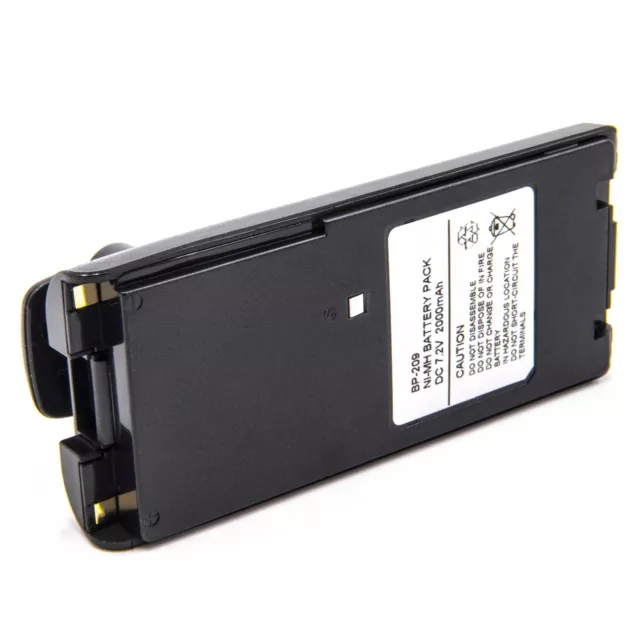 Akku für Icom BP-210N BP-210 BP-209N BP-209 BP-222N BP-222 Fernbedienung 2000mAh