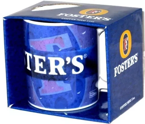 FOSTERS LARGER LOGO BEER  PUB COFFEE MUG 11oz GREAT GIFT DAD FATHERS