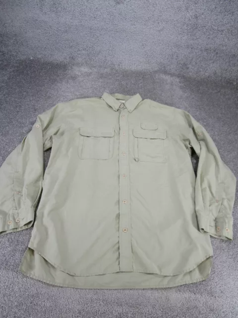 The North Face Shirt Mens Large Beige Button Up Hiking