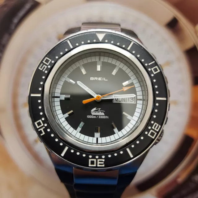 OROLOGIO SUB BREIL Manta 1000M 3300Ft Day Date Automatic Diver