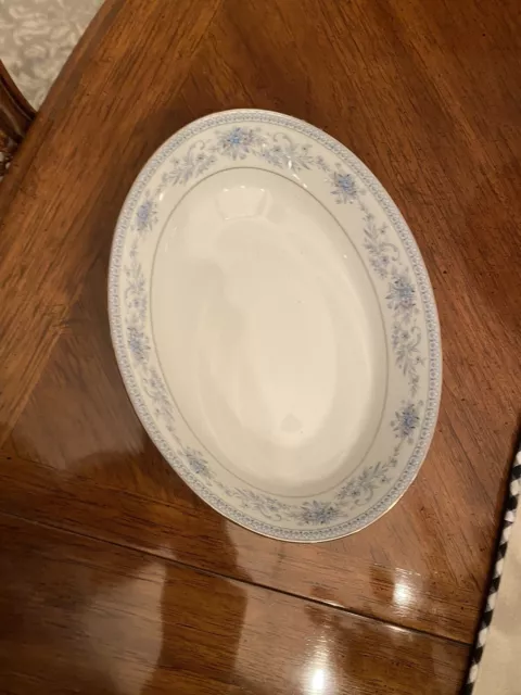 Noritake China Blue Hill Oval Vegetable Bowl   9 3/4"