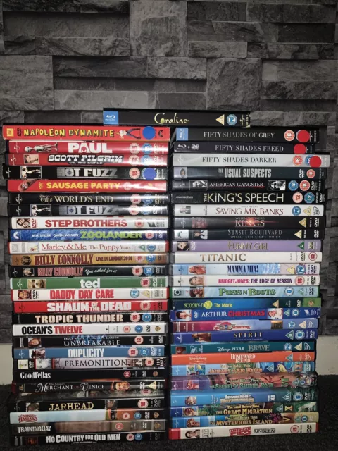 DVD & BluRay FREE POST Thriller Drama Comedy Romance Kids Movie Bundle Job Lot