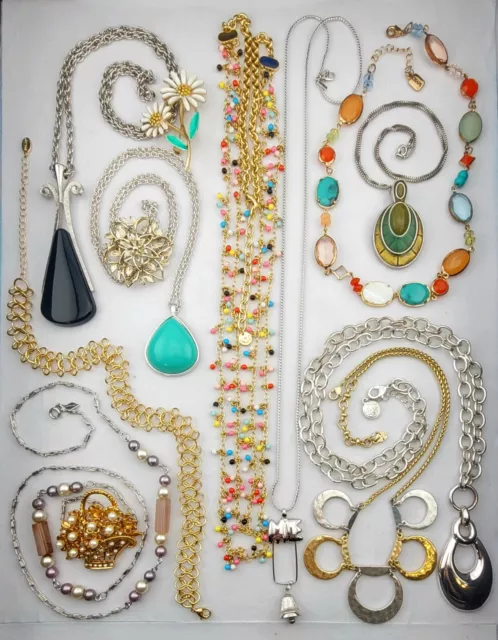 12 Signed Vintage to Now Mixed Jewelry Lot Multicolor Napier Avon Sarah Dana Buc