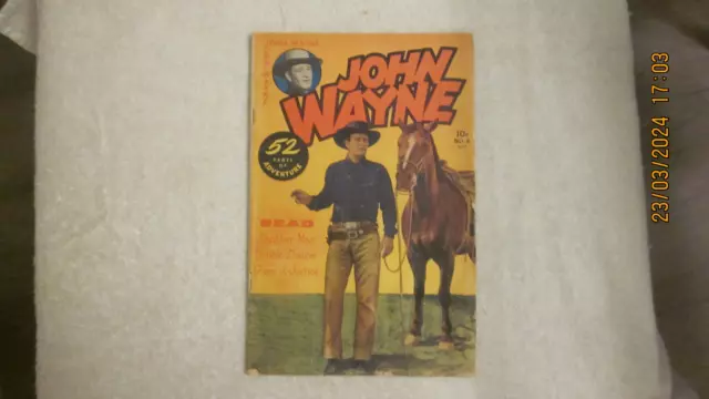 Vintage Toby Press John Wayne Adventure Comics #4 Aug 1950 Frank Frazetta Art