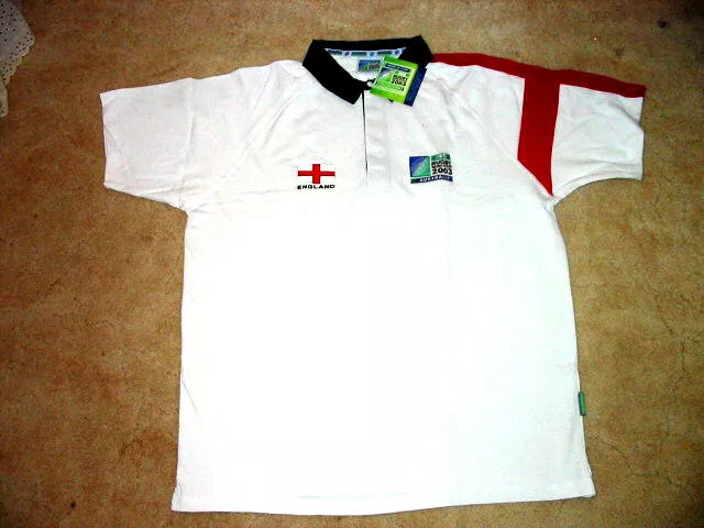 Rugby Union 2003 IRB World Cup Jersey XXXL "ENGLAND" NEW OLD STOCK 4SS