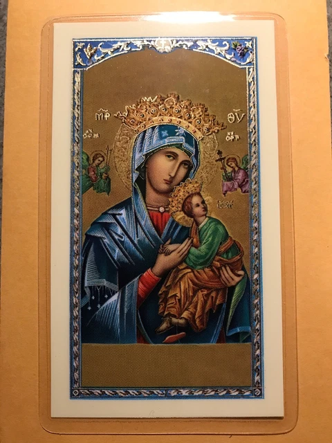 OUR LADY OF Perpetual Help - Laminated Holy Card £2.48 - PicClick UK
