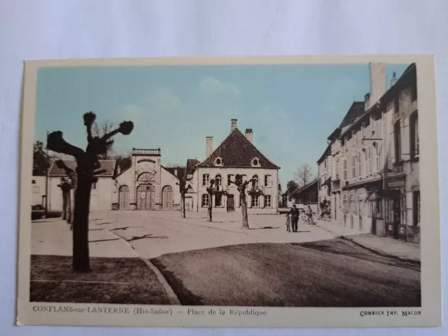 CPA CONFLICTS-sur-Lanterne la Place de la République dept-70