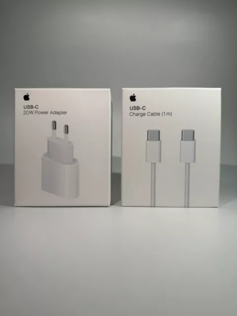 Original Apple 20W USB-C Netzteil Ladegerät  + Ladekabel USB-C iPhone 15 iPad