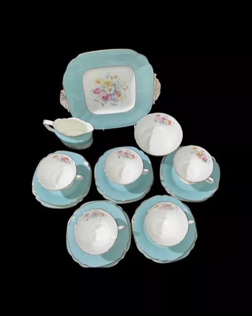 18 Piece Royal Crown Derby Teacups And Saucers Set