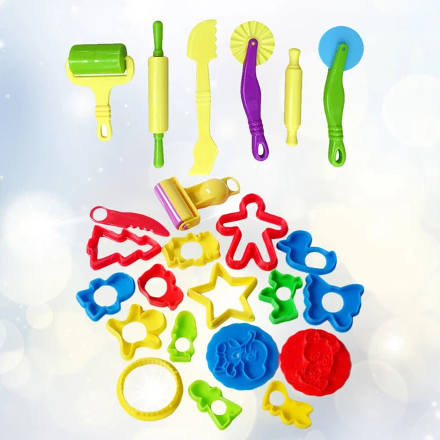 24 piezas Moldes Infantiles - Masca - Moldes - Masa de arcilla - Herramientas con scooter para