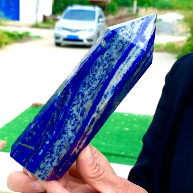 1.56LB Lapis lazuli quartz crystal obeliskpoint wand aura healing
