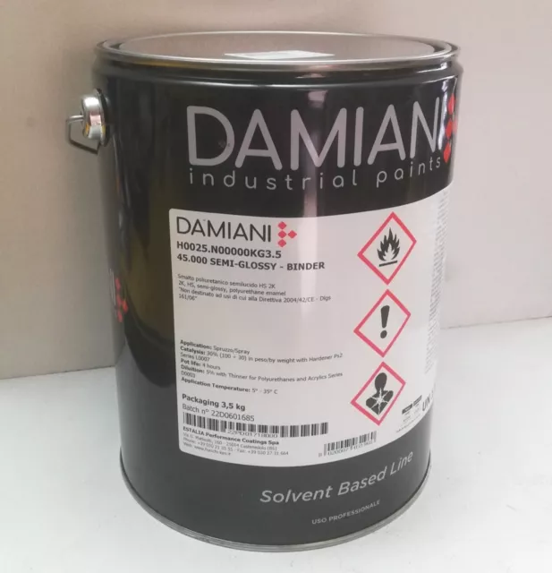 Damiani 5kg smalto base poliuretanica semi lucido tutti i ral 2000