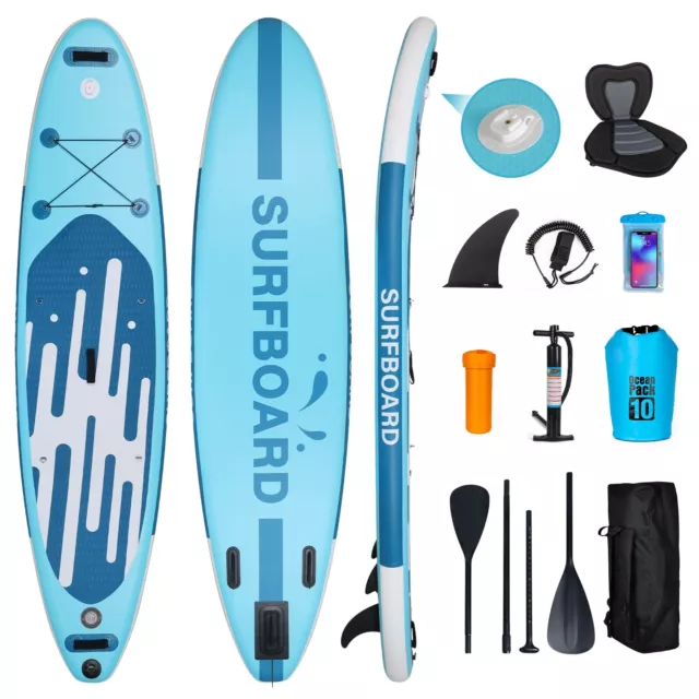 Stand Up Paddle Board Stand SUP Set tabla de surf con tamaño inflable 320 cm azul DE