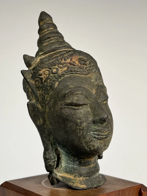 Thai Thailand Ayutthaya bronze Buddha Bronze Buddha Head ca. 18-19th century 7
