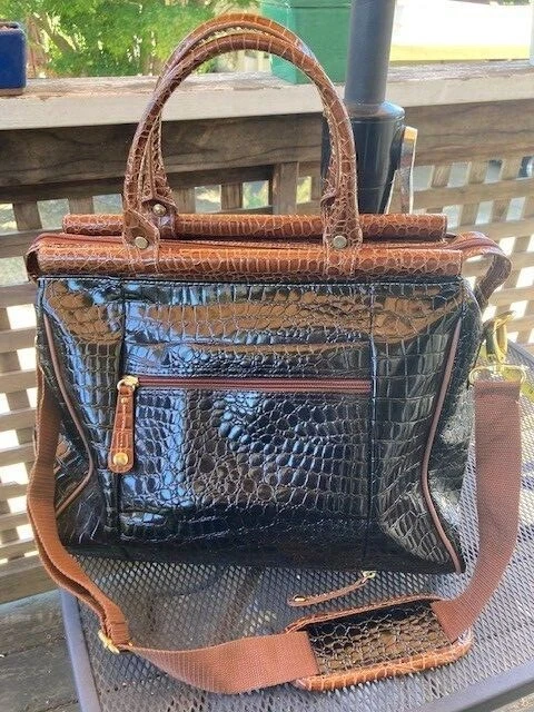 2 Samantha Brown Croco-Embossed Dowell Luggage Travel Bags 3