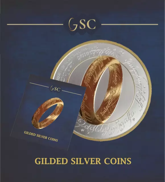 2021 Silber The One Ring LOTR 1 Oz 0,999 24k vergoldete Goldmünze Niue Edition