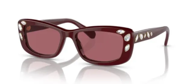 Swarovski Sunglasses Woman 6008 54 100869 Burgundy/Green
