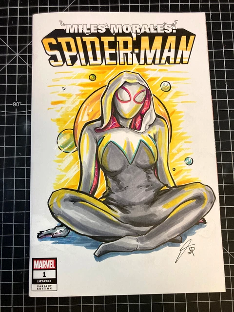 Spider-Gwen Comic Original Art Sketch Cover Comic Book Marvel Spider-Verse