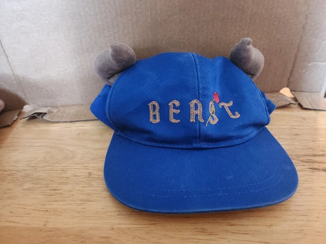 Disney Beauty & The Beast Royal Blue Baseball Cap with Horns Adult Size BEAST