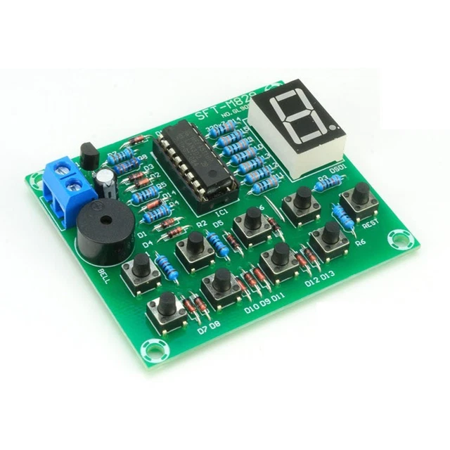 MULTI CHANNEL EIGHT Button Buzzer Kit for Electronics Training and ...