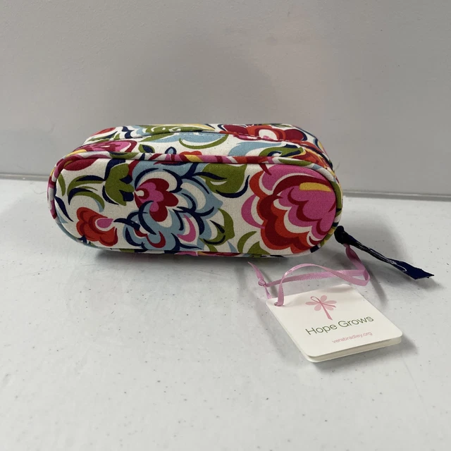 VERA BRADLEY Hope Garden Zip Sunglass Case Floral Pink White Blue Multicolor NWT