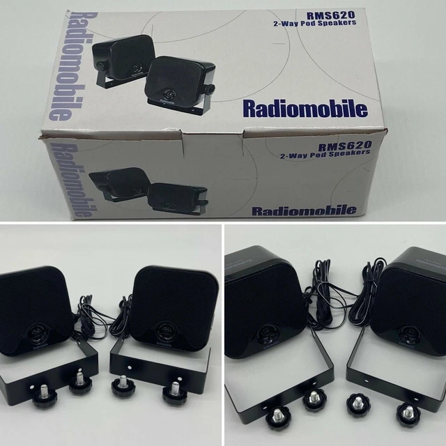 Radiomobile RMS620 60w 2-Way Radio Stereo Pod Speakers Car Van Boat Caravan