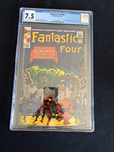 Fantastic Four 39 CGC 7.5 Marvel Comics 1965 Doctor Doom Daredevil Appearances