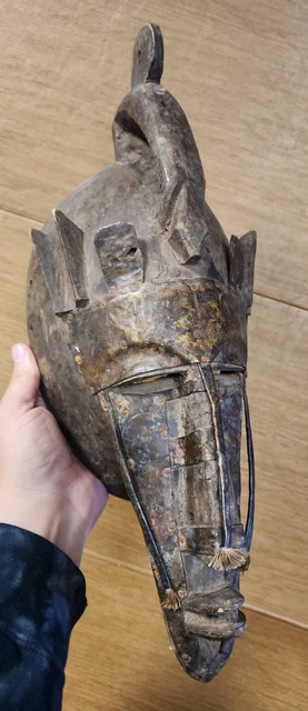 Marka Mask Wood & bronze Mali African Art 18.5"