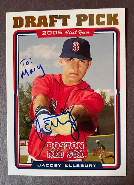 Jacoby Ellsbury Signed 2005 Topps Update RC #UH317 Boston Red Sox