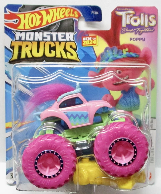 2024 HOT WHEELS Monster Trucks A Case Trolls Band Together Poppy